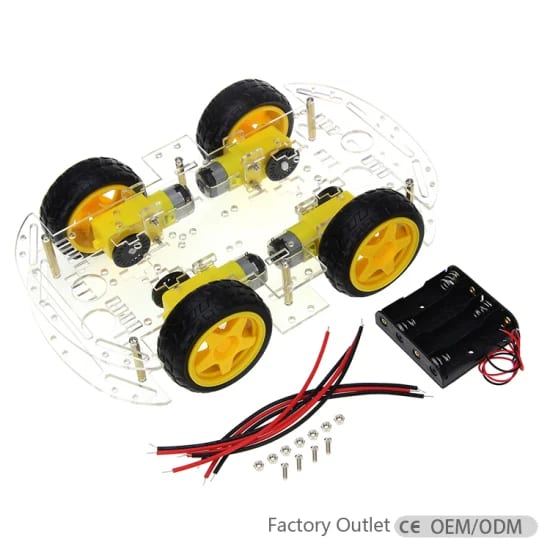 DIY 4 Wheels Smart Robot Car Chassis Kit with 4AA Battery Box for Arduino