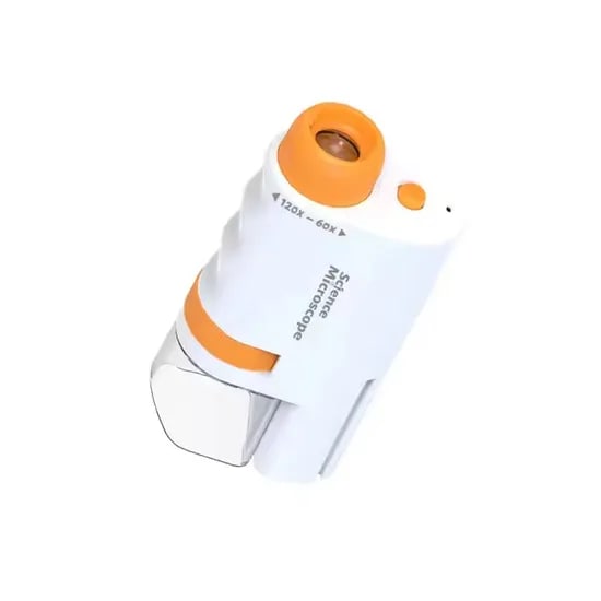 Custom Pocket Microscope, 60-120X Optical Science Kit for Children’ S Educational Experiments