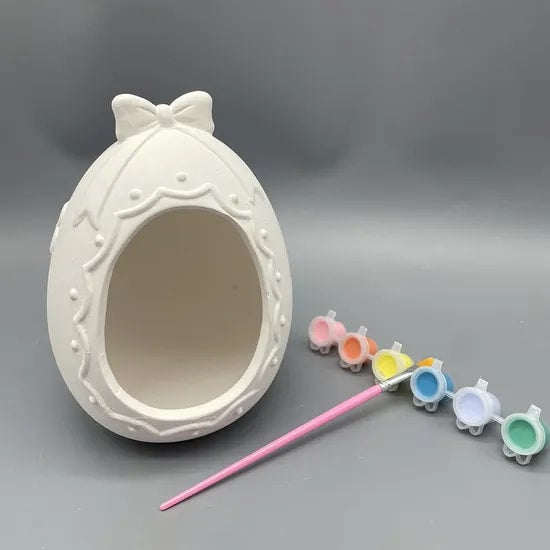 Easter Decor DIY Kit – Unpainted 3D Plaster Eggs & Animals for Crafting