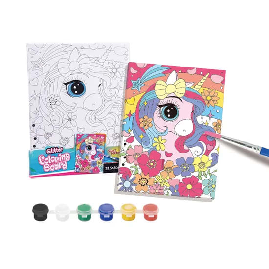30cm Painting by Number Unicorn Pre-Printed Acrylic Framed Canvas Paint Kit for Girls
