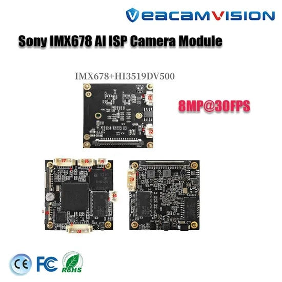Hi3519DV500 2.5t Chips with 3D Ai Noise Reduce, Super Starlight for Ultra Low Lux Scenes Imx678 4K CTV Surveillance System IP Camera Module