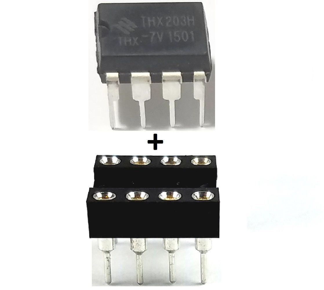 THX203H -7V + Socket Power Management IC PWM DIP-8 (Pack of 1)