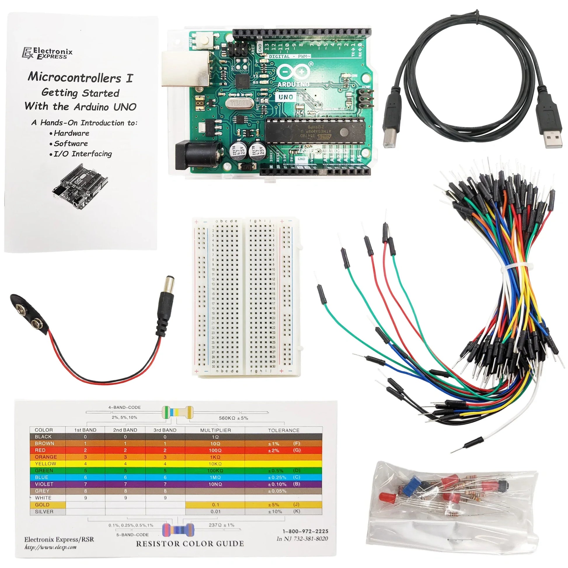 Arduino UNO Basic Kit - Learn Prototyping Electronic Projects; Includes R3 board, Components, Lab Manual, and more