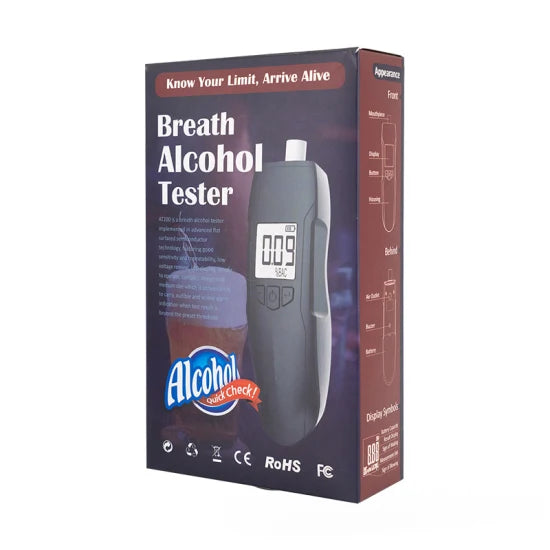 Breath Alcohol Tester Visible and Audible Alarming Alcohol Content Tester Mouthpiece Kit