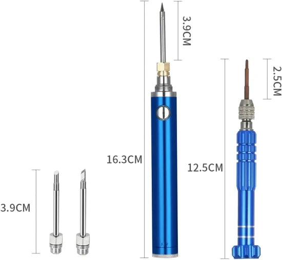 Electronics Soldering Iron USB Rechargeable Soldering Iron Cordless Soldering Welding Iron Kit