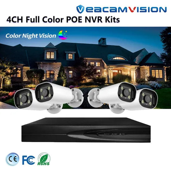 High-Definition 4MP Poe Security Camera Kit for Homes