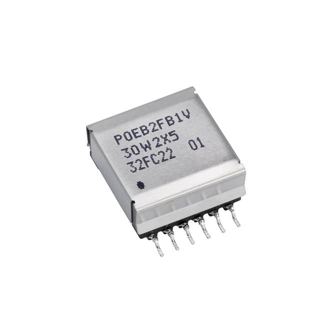 POEB2FB1V40W1X5 model transformer with 1500Vrms capacity and dual voltage support.