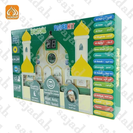 QR0 Muslim Kids ABS Educational Quran Players 6 Languages Interactive Prayer Kit with Earphone