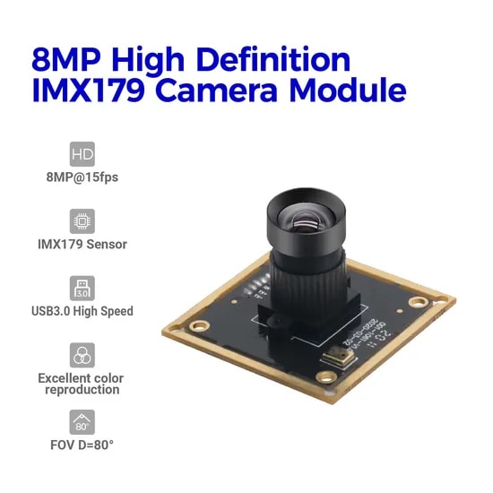 OEM 8MP High Definition Sony Imx179 CMOS Mini USB Industry High Speed Camera Module for Ocr Document Scanner