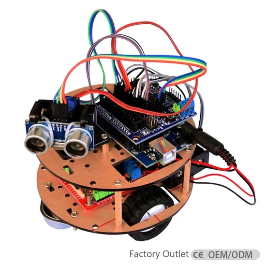 Hot Sale Intelligent Turtle Robot Control Hc-Sr04 Ultrasonic Control Smart Turtle Ultrasonic Car Kit Wireless Learning Kit