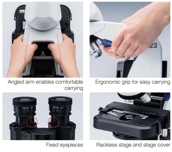 Professional Laboratory Biological Microscope with 1000X Magnification for Research
