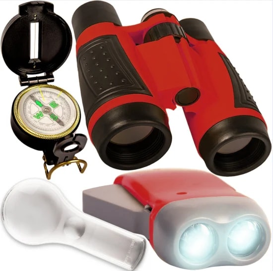 Christmas Kids Gift Kit with Binoculars for Outdoor Adventure Playing