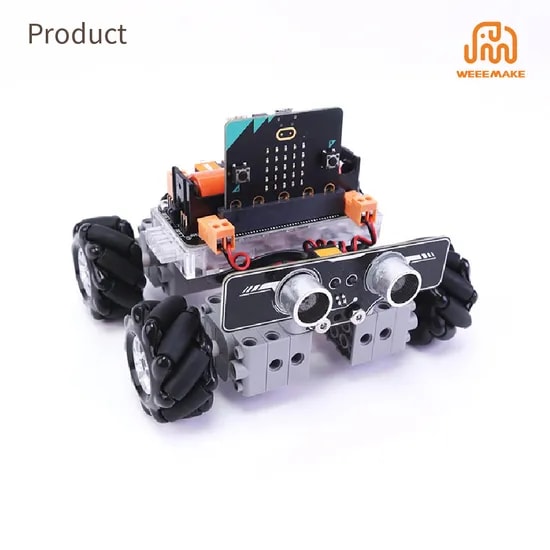 4WD Mecanum Chassis Car Remote Control Microbit Coding Educational DIY Stem Robotic Kit for Kids