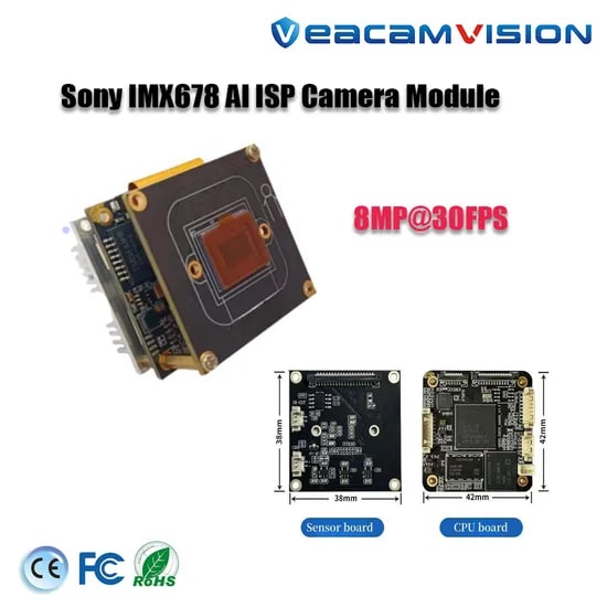 I3519DV500 2.5t Chips 120dB WDR Noise Reduce, Super Starlight for Ultra Low Lux Scenes Imx678 4K @60pfs CCTV Surveillance System IP Camera Module
