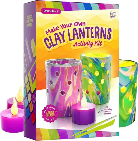 DIY Craft Kits Make Your Own Clay Luminaries Arts and Crafts Clay Kit for Boys Girls