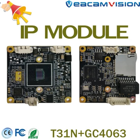 Computer Parts PCB Chipset 2/4/5/8MP IP PCBA Module Camera Support Motion Detection Human Detection IP Camera Module
