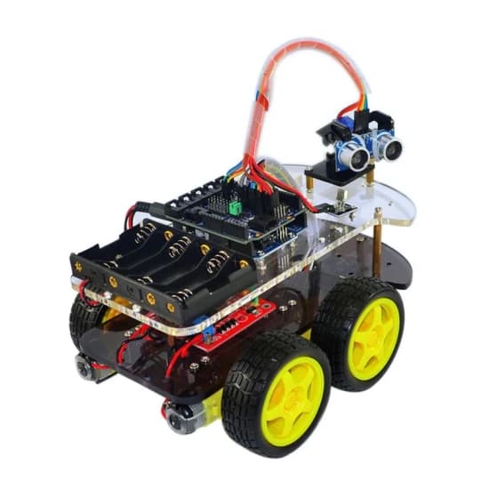 Line-Track Obstacle Avoidance Anti-Drop Smart Car Robot Kit for Stem Education