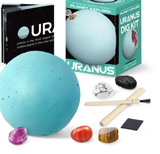 Kids Unique Plante Toys DIY Dig Set 5 Real Gemstone Dig Uranus Mineral Gem Excavation Kit