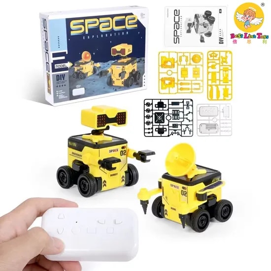 2 In1 RC Car Scientific Educational Toys Remote Control Robot DIY Assembly Space Exploration 2.4G 2025 New Learning Science Gift for Kids Children