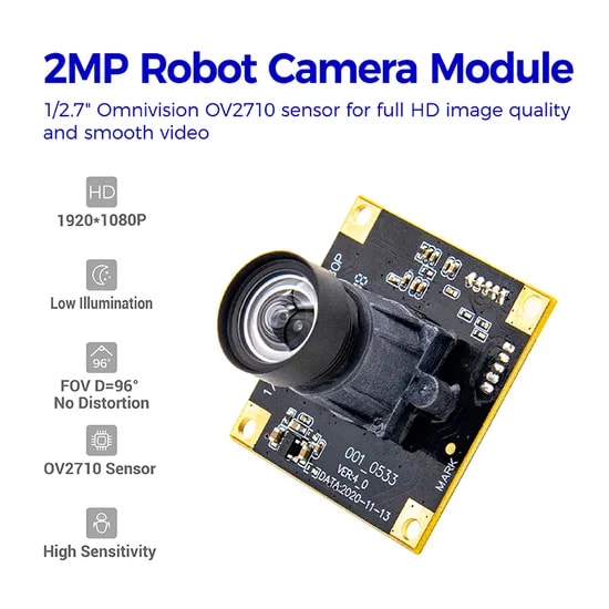 Build-in Microphone 30fps Low Light Ov2710 1080P 2MP USB Camera Module for Robot Camera