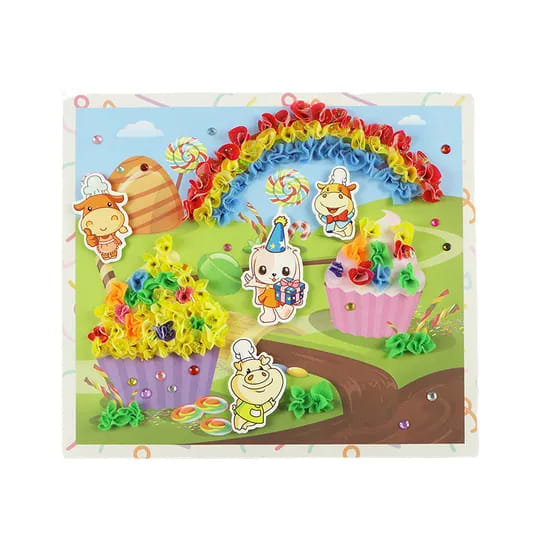 DIY Plush Craft Kit Shape Handmade Arts Craft Puncture Painting