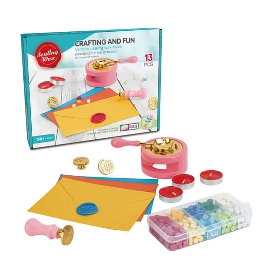 Sealing Wax Kit with 10 Colors Wax Seal Beads Wax Seal Stamp Kit Toys for Kids