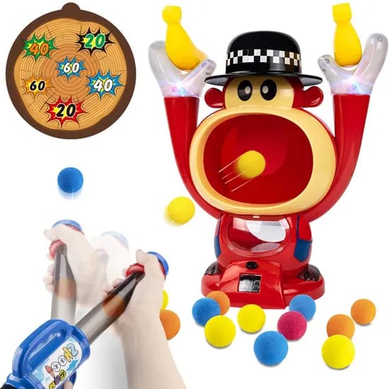 Air Pump Gun Electronic Target Toy Digital LCD Records Score Children Educational Play Set Interesting Shooting Game for Kids