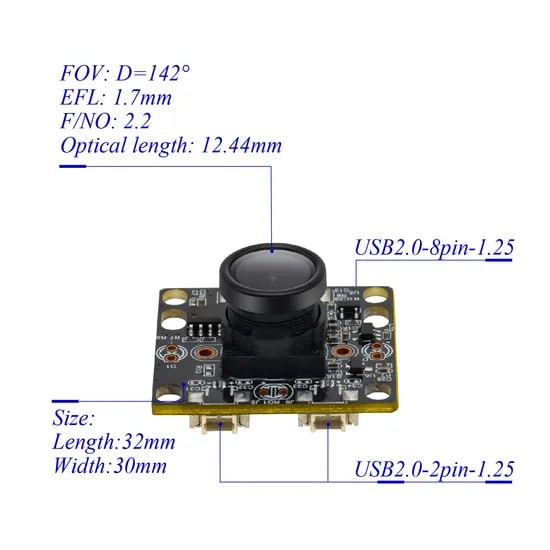 720p Gc1054 Low Power Consumption Custom Mini USB Industrial Camera Module