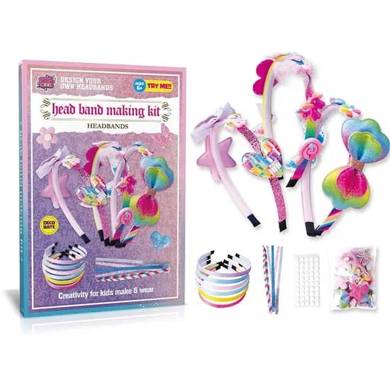 Make Your Own Fashion Headbands DIY Unicorn Bow Hair Accessories Set DIY Arts Headband Making Kits for Girls Gifts