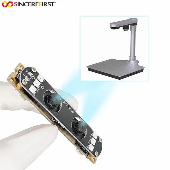 2MP PS5268 Wide Angle PCB Board Dual Lens Scanner USB Camera Module