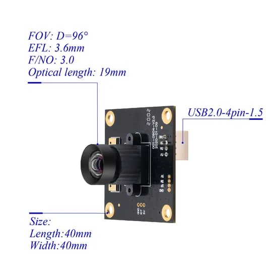 Hampo 1080P Full HD 96degree Wide Angle USB Camera Module