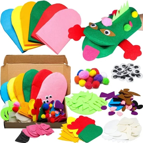 Hot Sale Kids Hand Puppet Making Felt DIY Craft Kit