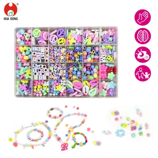 China Factory Wholesale Children Toys Plastic Jewerlry DIY Bead Bracelet Toys Girl Dress-up Party Toys Beautiful Colorful Jewelry Girl Educational Toys