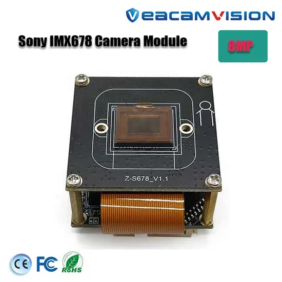 Imx678 0.0001lux Super Dark Light Sensor with 2.5.0t Tops Ai Chipset 4K 8MP@30fps IP Camera Module