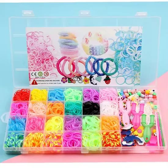 DIY Craft Loom Band Bracelet Making Kit of 23 Colors with Accessories for Birthday Party Gift