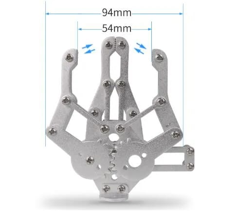Aluminium Alloy Robotic Claw with Rb-150mg Servos for Robotic Arm