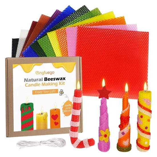 Beeswax Candle Making Kit Colorful Beeswax Sheets for Candle Making Kit