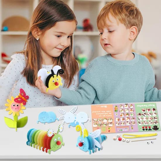 Educational DIY Felt Animal Sewing Craft Kits for Kids Beginners Toddler Arts and Crafts Gift