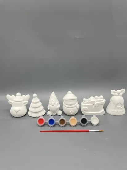 Santa Shape Plaster Art Kit for Painting and Drawing for Creativity and Craft Supplies