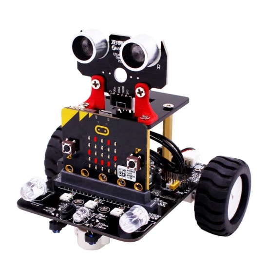 Smart Robot Car Kit for Kids Micro: Bit Bbc Programmable Toys with Tutorialline Tracking Bluetooth IR Modules Scientific Education for Stem