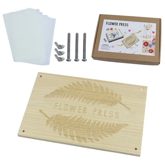 Educational Toys DIY Leaves Dried Flower Press Custom Shaped Wooden Flower Pressing Kit