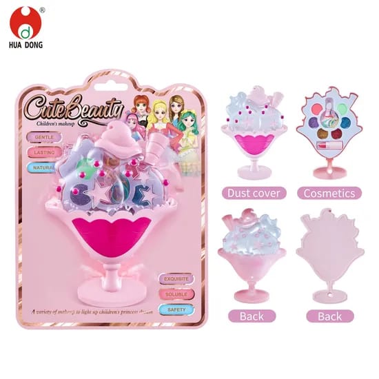 Wholesale New Innovations Kids Toy Makeup Palette Eyeshadow Lip Gloss Educational Play Skin-friendly Safe and Non-toxic Toy Cosmetics for Girls Gift Toy